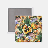 Graceful Stylish Gorgeous Vintag Pattern Stiefmütt Magnet (Vorderseite/Rückseite)