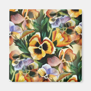 Graceful Stylish Gorgeous Vintag Pattern Stiefmütt Magnet