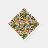 Graceful Stylish Gorgeous Vintag Pattern Stiefmütt Serviette (Ecke)