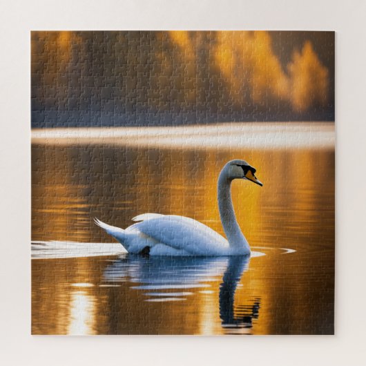Graceful Swan am See Puzzle (Vertikal)
