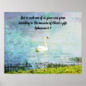 Graceful Swan and Bible Scripting Poster (Vorne)