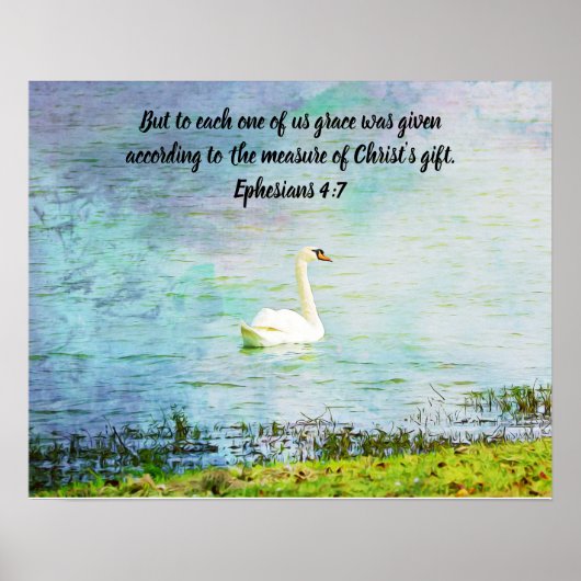 Graceful Swan and Bible Scripting Poster (Vorne)