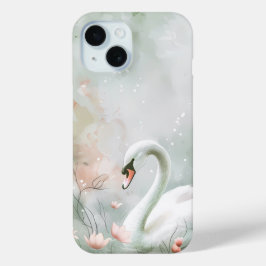 Graceful Swan and Water Lilies Wasserfarbe Telefon Case-Mate iPhone Hülle