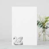 Graceful Swan Briefpapier (Stehend Vorderseite)
