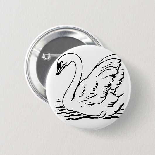 Graceful Swan Button (Vorne & Hinten)