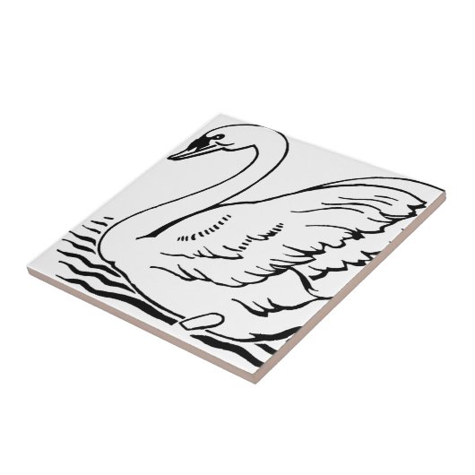 Graceful Swan Fliese (Seite)