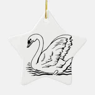 Graceful Swan Keramikornament