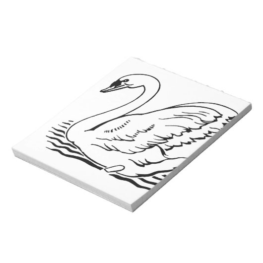 Graceful Swan Notizblock (Rotiert)