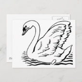 Graceful Swan Postkarte (Vorne/Hinten)