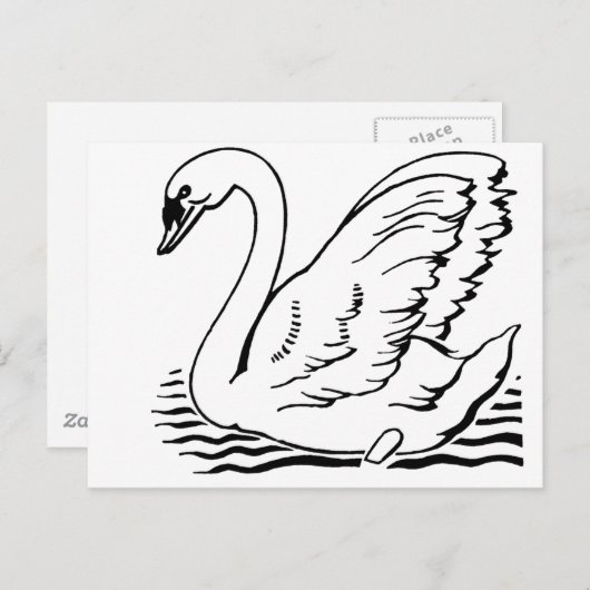 Graceful Swan Postkarte (Vorne/Hinten)