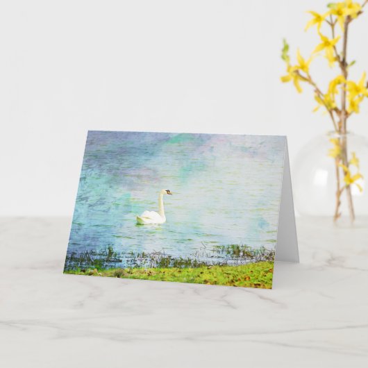 Graceful Swan Scripting Card Ephesians 4:7 Karte (Gelbe Blume)