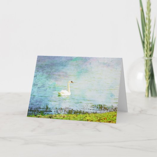 Graceful Swan Scripting Card Ephesians 4:7 Karte (Vorderseite)