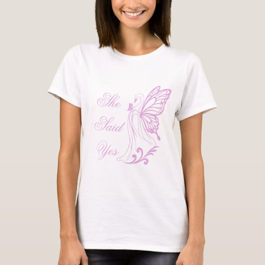 Graceful swan with butterfly wings T-Shirt (Vorderseite)