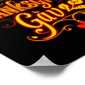 Graceful Thanksgiving Gav – Warm Autumn Typography Poster (Ecke)