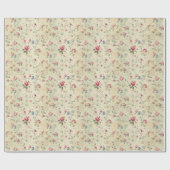Graceful Tiny Florals für romantische Feiern Geschenkpapier (Flach)