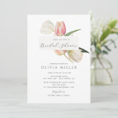 Graceful Tulips Bridal Dusche Einladung (Stehend Vorderseite)