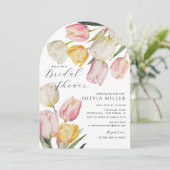 Graceful Tulips Bridal Dusche Einladung (Stehend Vorderseite)