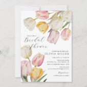 Graceful Tulips Bridal Dusche Einladung (Vorderseite)