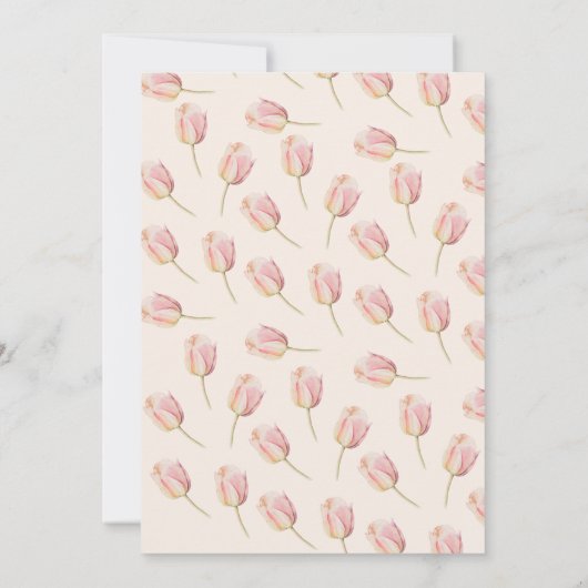 Graceful Tulips Kinderdusche Einladung (Rückseite)