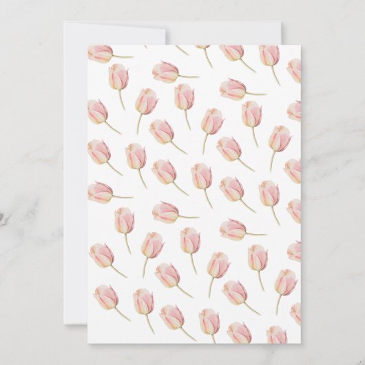 Graceful Tulips Kinderdusche Einladung (Rückseite)