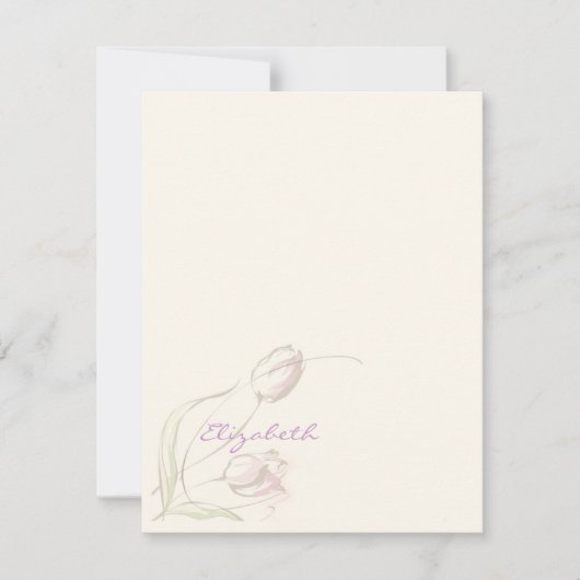 Graceful Tulips Personal Stationery Mitteilungskarte (Vorderseite)
