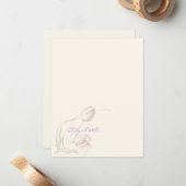 Graceful Tulips Personal Stationery Mitteilungskarte (Vorderseite/Rückseite Beispiel)