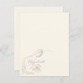 Graceful Tulips Personal Stationery Mitteilungskarte (Vorne/Hinten)