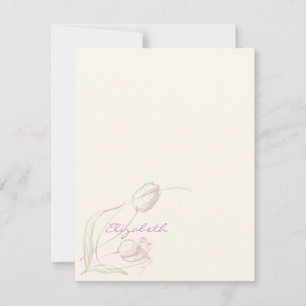 Graceful Tulips Personal Stationery Mitteilungskarte