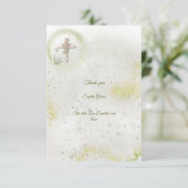 Graceful und funkelnd Taufe flache Dankkarten Dankeskarte (Stehend Vorderseite)