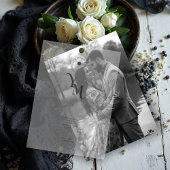 Graceful Vellum Transparency Elegant Black & White Pergament Einladungen