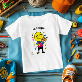Graceful Violinist Emoji - Spaß und farbenfroh Baby T-shirt