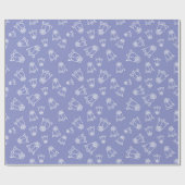 Graceful Wedding Rose Einfaches Design nahtlos Geschenkpapier (Flach)