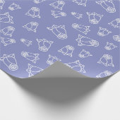 Graceful Wedding Rose Einfaches Design nahtlos Geschenkpapier (Ecke)