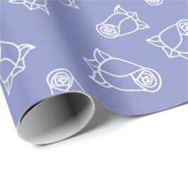 Graceful Wedding Rose Einfaches Design nahtlos Geschenkpapier