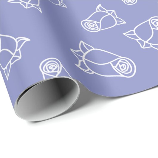 Graceful Wedding Rose Einfaches Design nahtlos Geschenkpapier (Rolleneckpunkt)