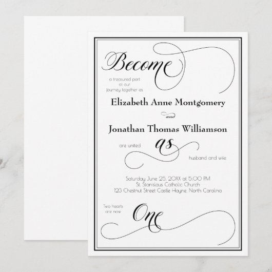 Graceful Werden Sie als eine Christliche Hochzeit (Vorne/Hinten)