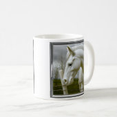 Graceful White Horse Kaffeetasse (VorderseiteRechts)