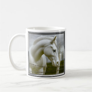 Graceful White Horse Kaffeetasse