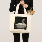 Graceful White Swan Bag Jumbo Stoffbeutel (Vorderseite (Produkt))