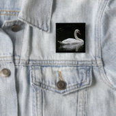 Graceful White Swan Button (Beispiel)