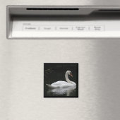 Graceful White Swan Magnet (In Situ (Geschirrspüler))