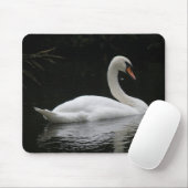 Graceful White Swan Mousepad (Mit Mouse)