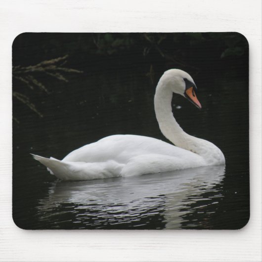 Graceful White Swan Mousepad (Vorne)