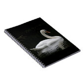 Graceful White Swan-Notebook Notizblock (Rechte Seite)