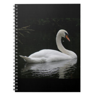 Graceful White Swan-Notebook Notizblock