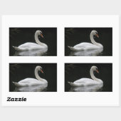 Graceful White Swan Stickers (Blatt)