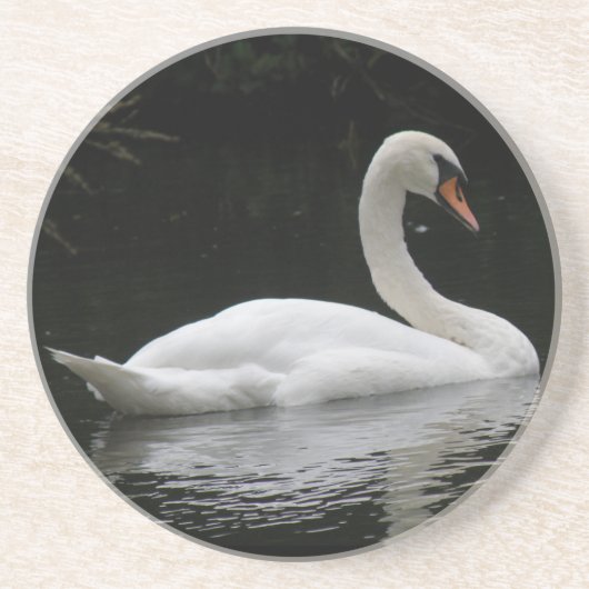 Graceful White Swan Untersetzer (Vorne)