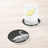 Graceful White Swan Untersetzer (Seite)