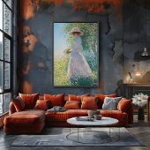 Graceful Women in Sunlit Meadow - Impressionist Poster