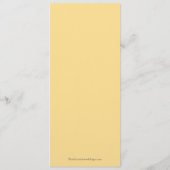 Graceful Yellow Poppy Floral Wedding Programm (Rückseite)